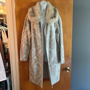 Beautiful long faux fur sweater Size L/XL